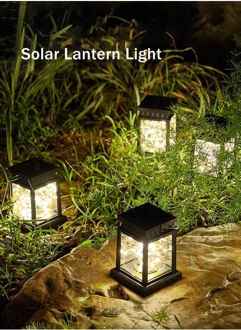 1 Pack Solar Lantern Light Waterproof Hanging Solar Lamp Vintage Design