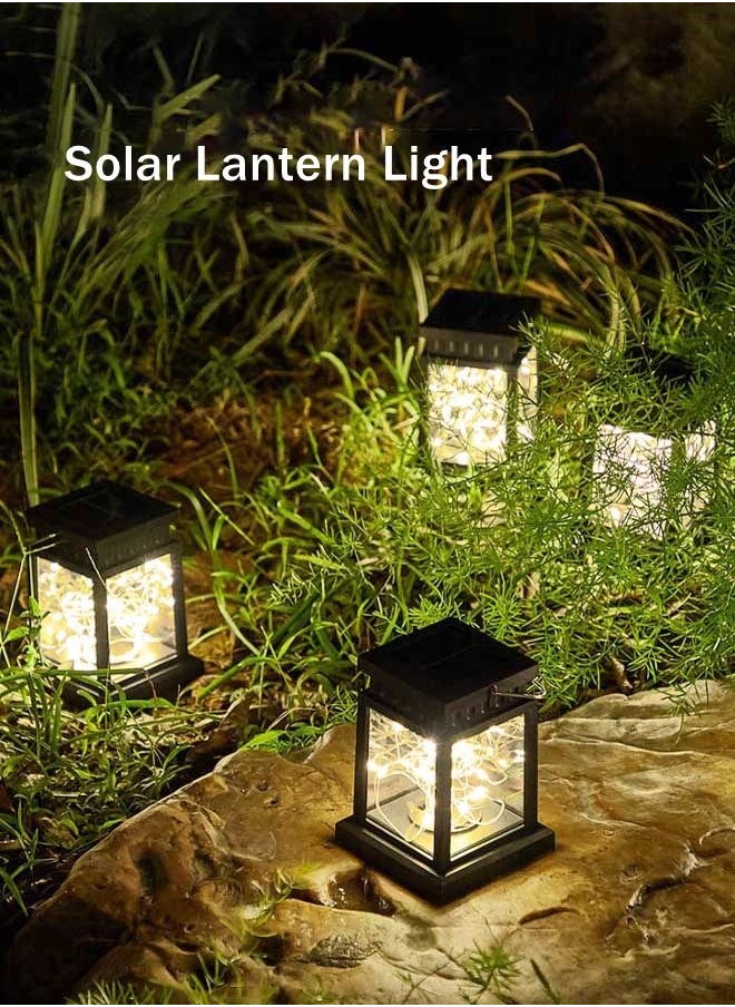 1 Pack Solar Lantern Light Waterproof Hanging Solar Lamp Vintage Design