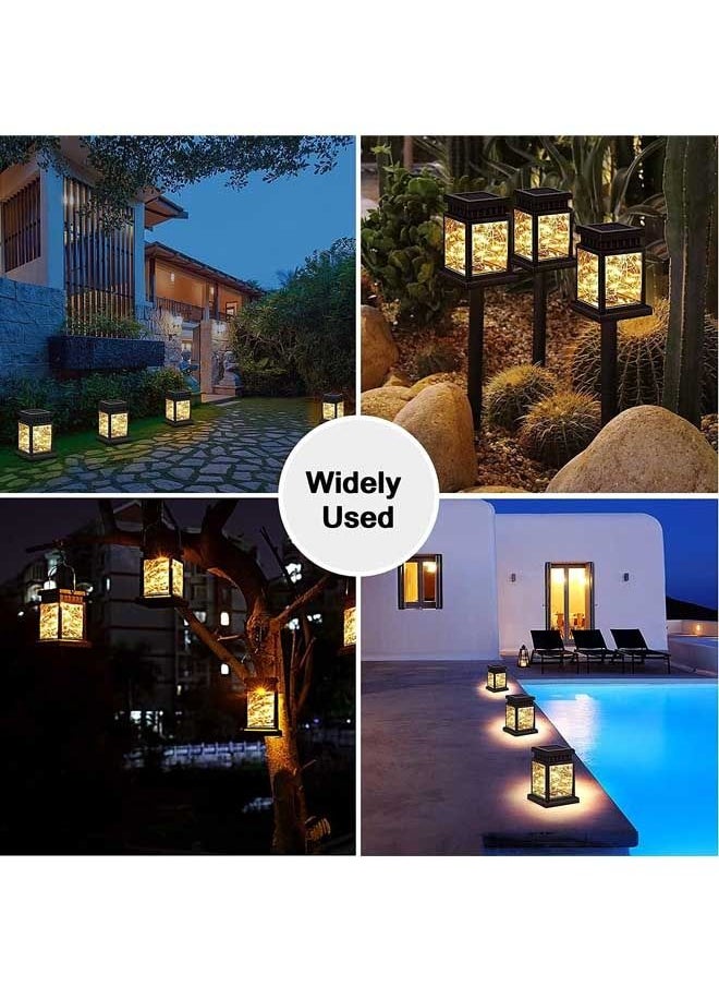 1 Pack Solar Lantern Light Waterproof Hanging Solar Lamp Vintage Design