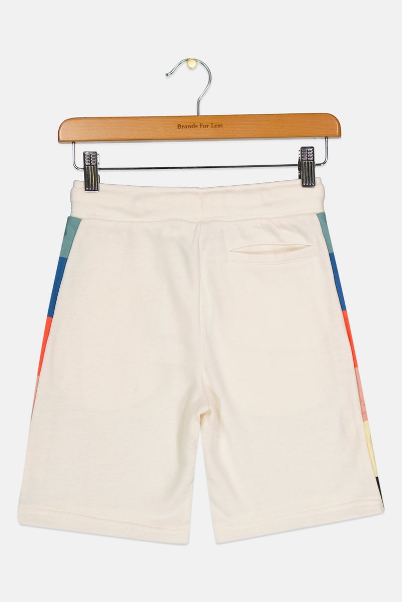 PUMA شورتات رياضية للأطفال الأولاد مناسبة للأنشطة الخارجية، كريمي - Image 3