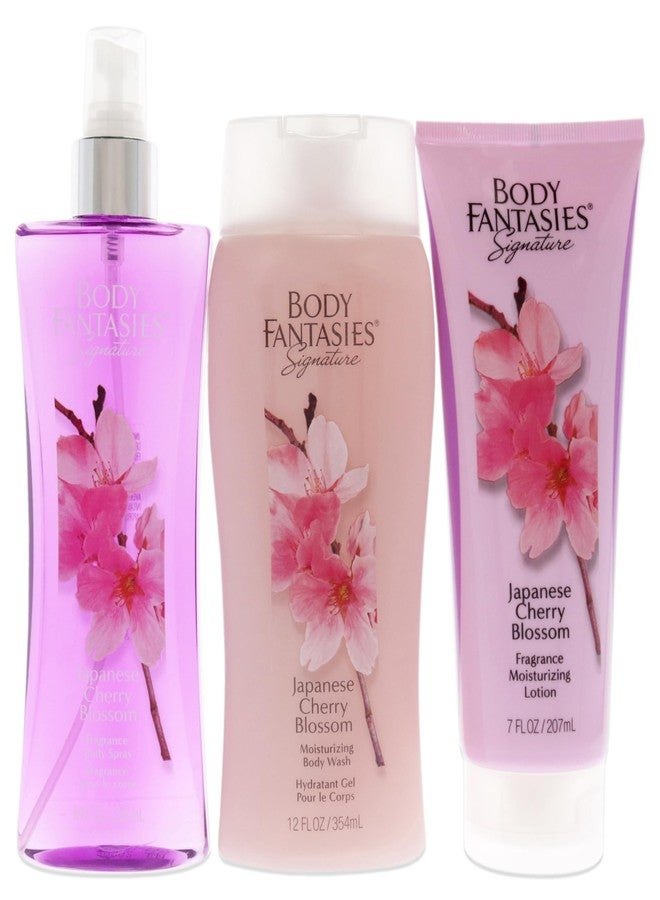 Body Fantasies Signature Japanese Cherry Blossom 3 Piece Gift Set for Women - Image 2