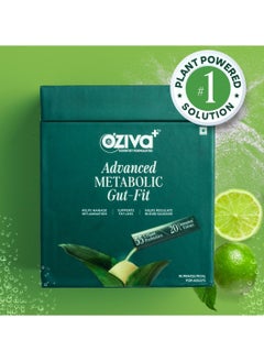 OZiva Advanced Metabolic Gut Fit Gut Metabolic Health Cinnamon Polyphenols B420 Probiotic Oat Fiber Prebiotic 30 Sachets 30 Effervescent Tablets  - Image 2