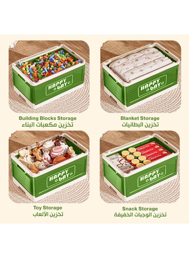 صندوق تخزين ليجو بعجلات وقاعدة بناء - يسع اكثر من ١٠٠٠+ قطعة ليجو - صندوق العاب اطفال قابل للطي كبير غطاء قاعدة بناء حقيقية - يحول الفوضى إلى ملعب إبداعي - Image 5