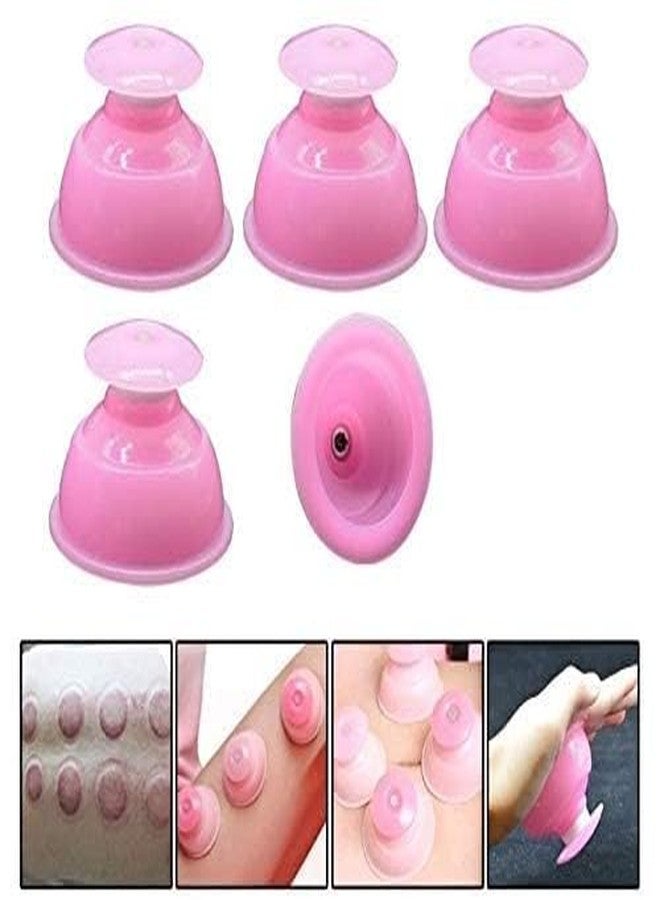 LRK acupressure Silicone Professional Vacuum Cupping Therapy Massage Suction Cups Hygroscopic Cup For Pain Relief, 2 PC (Pink) - Image 2