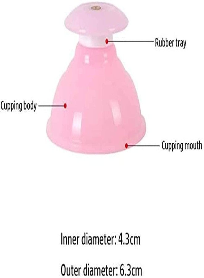LRK acupressure Silicone Professional Vacuum Cupping Therapy Massage Suction Cups Hygroscopic Cup For Pain Relief, 2 PC (Pink) - Image 3