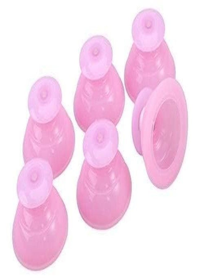 LRK acupressure Silicone Professional Vacuum Cupping Therapy Massage Suction Cups Hygroscopic Cup For Pain Relief, 2 PC (Pink) - Image 1