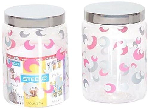 SCL Steelo Steelo Selo Container Set, 2.4 litres, Set of 2 Assorted Color - Image 2