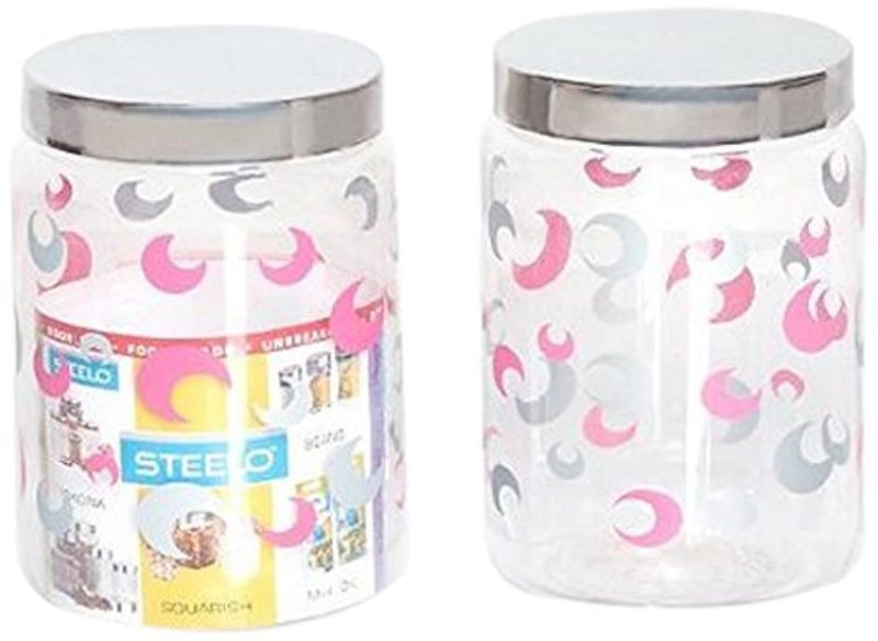 SCL Steelo Steelo Selo Container Set, 2.4 litres, Set of 2 Assorted Color - Image 1