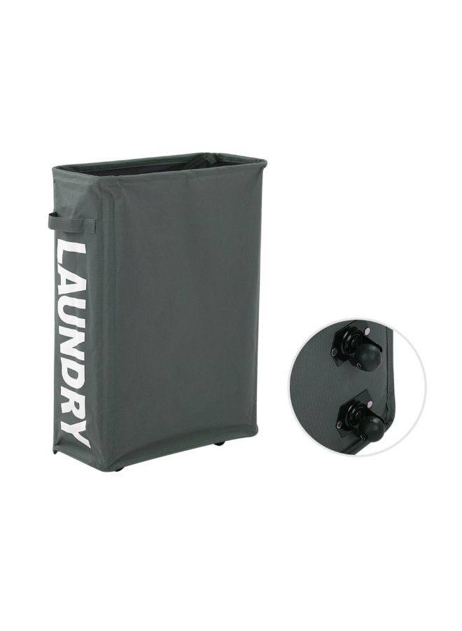 Generic Corner Slim Foldable Laundry Basket Dark gray 43X10X21kg  - Image 3