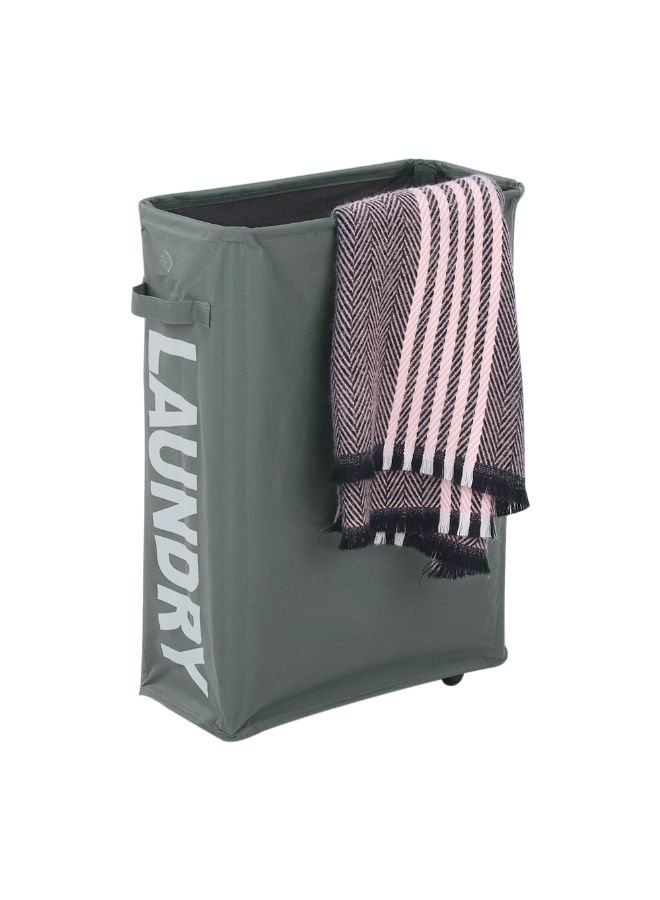 Generic Corner Slim Foldable Laundry Basket Dark gray 43X10X21kg  - Image 2
