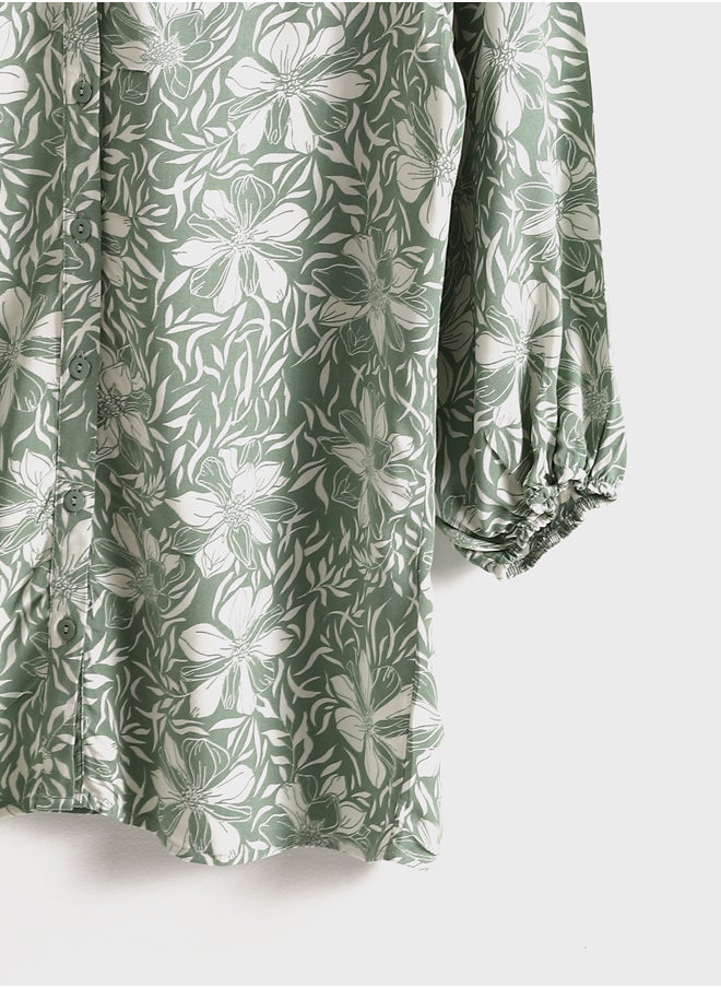 LC WAIKIKI Notch Neck Floral Women's Blouse  - Image 4