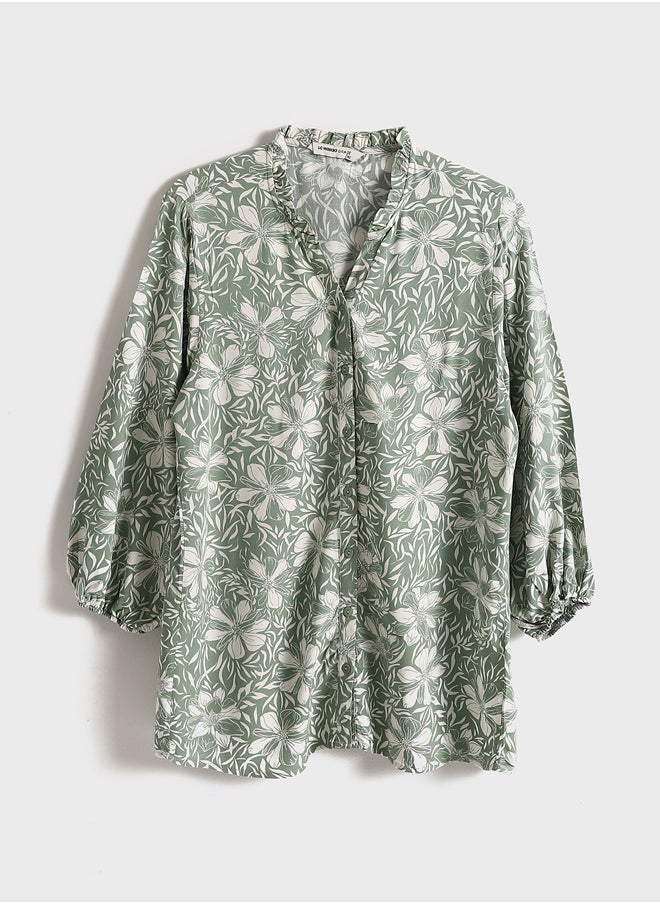 LC WAIKIKI Notch Neck Floral Women's Blouse  - Image 1