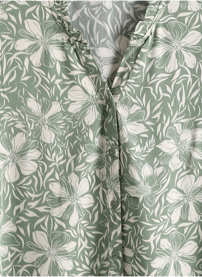 LC WAIKIKI Notch Neck Floral Women's Blouse  - Image 3