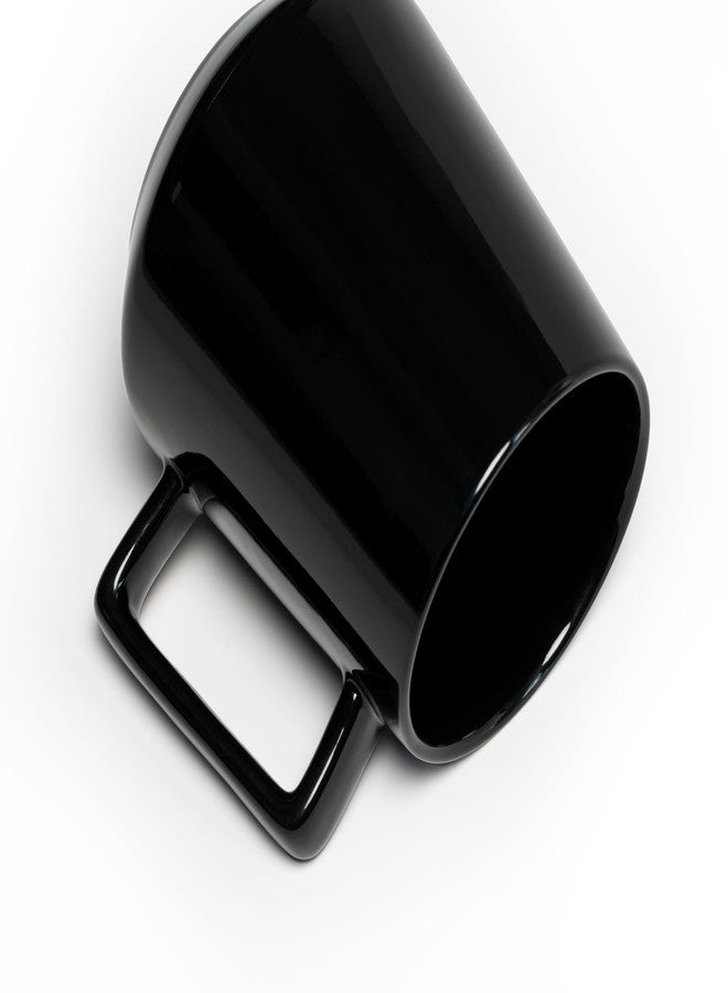 CSM Supply كوب أسود لامع بتصميم عصري أنيق من سي إس إم سبلاي، سعة 16 أونصة سائلة (كوب واحد) - مقاوم للبقع - مصنوع من سيراميك سميك عالي الجودة - معبأ في علبة من الفوم - Image 3