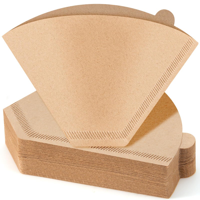 SyeiouC 100 Count Coffee Filters 4 Premium Cone Coffee Filters 812 cup Unbleached Natural Paper Disposable Coffee Filters 4 Cone Paper for Pour Over and Drip Coffee Maker - Image 2
