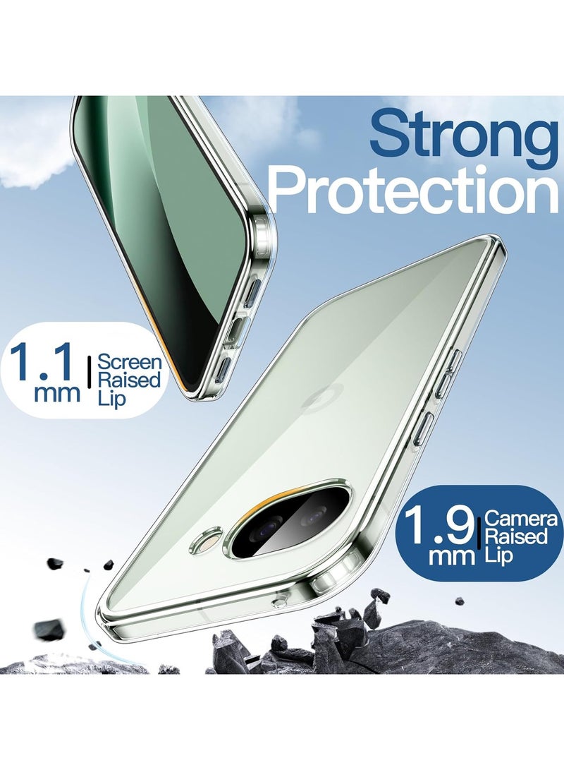 Crystal Clear Transparent Phone Case Google Pixel 10A – Slim Ulta Thin Hard TPU Shockproof Cover, Anti-Yellowing Crystal Clear Protective Back Case with Camera Protection - Image 4