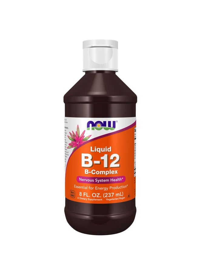 now Supplements, Vitamin B-12 Complex Liquid, Energy Production*, Nervous System Health*, 8-Ounce - Image 1