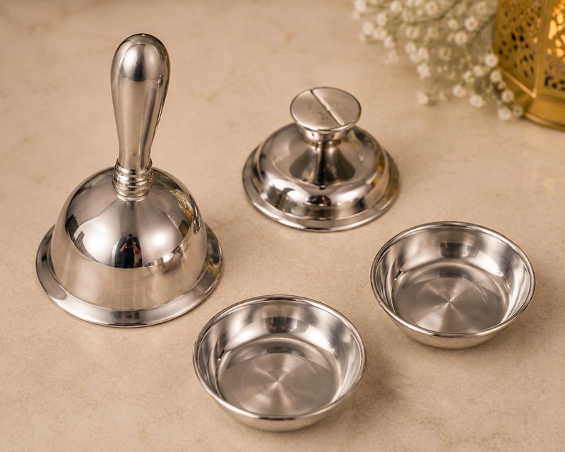Servewell VN DS1005 Stainless Steel Pooja Thali Set - Image 4