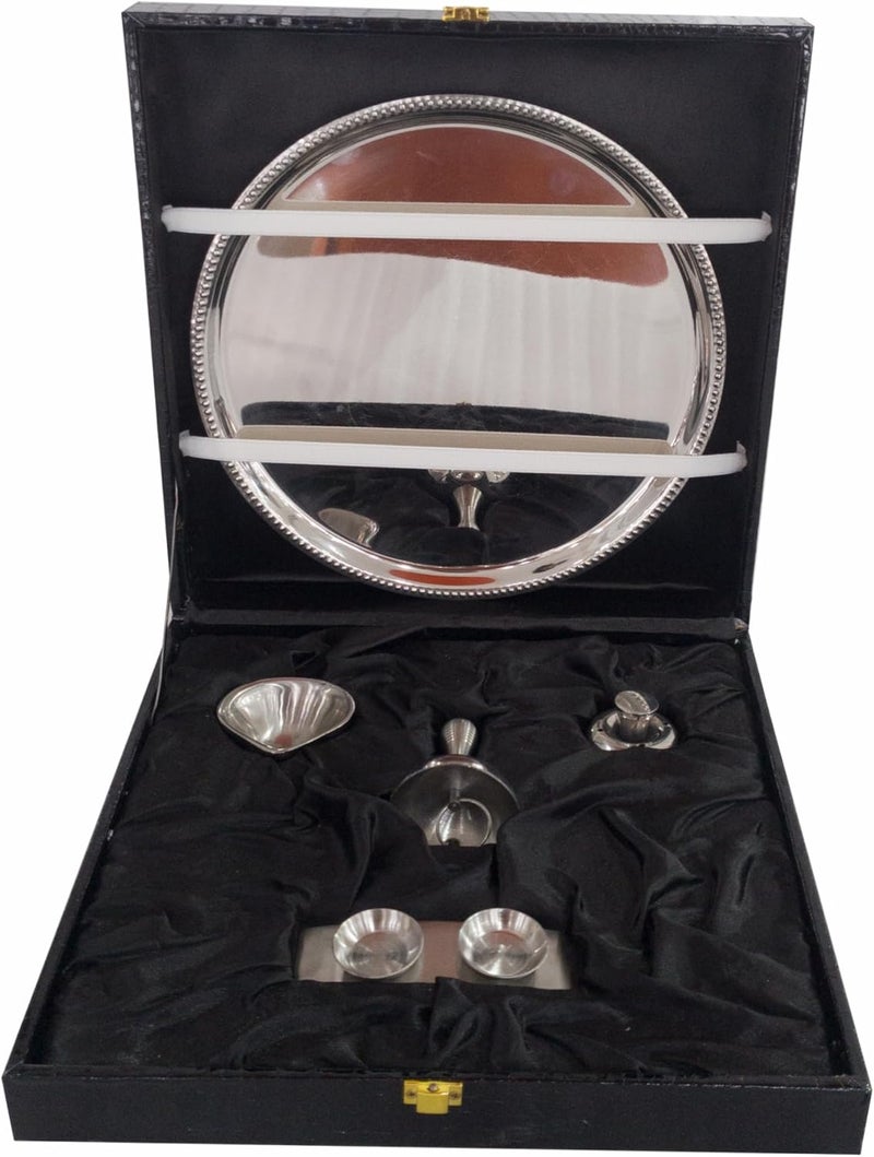 Servewell VN DS1005 Stainless Steel Pooja Thali Set - Image 1