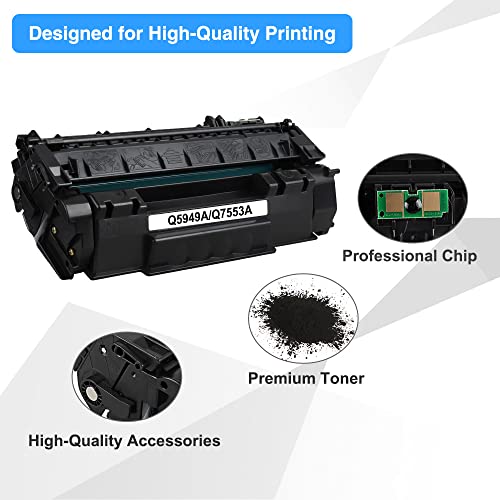 TRUE IMAGE 49A 1320 Toner Cartridge Black 1-Pack Compatible Replacement for HP 49A Q5949A 53A Q7553A 49X Q5949X for HP Laserjet 1320 Toner Cartridge 1320n 3390 1160 1320tn 1320nw 3392 P2015 P2015dn Printer Ink - Image 4