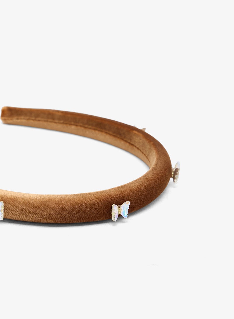 خزانة طوق شعر مزين بفراشة مرصعة بالكريستال - Image 3