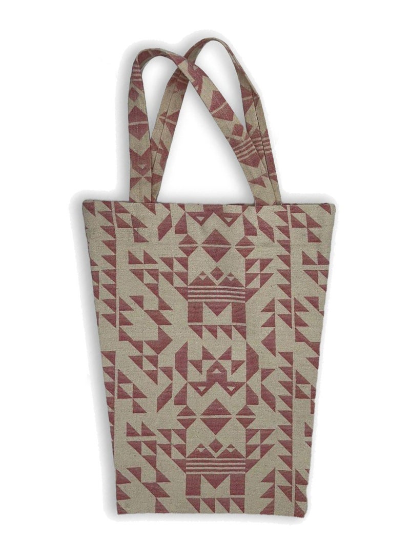 Gharibo Bags casual printed linen tote bag T230008B - Image 1