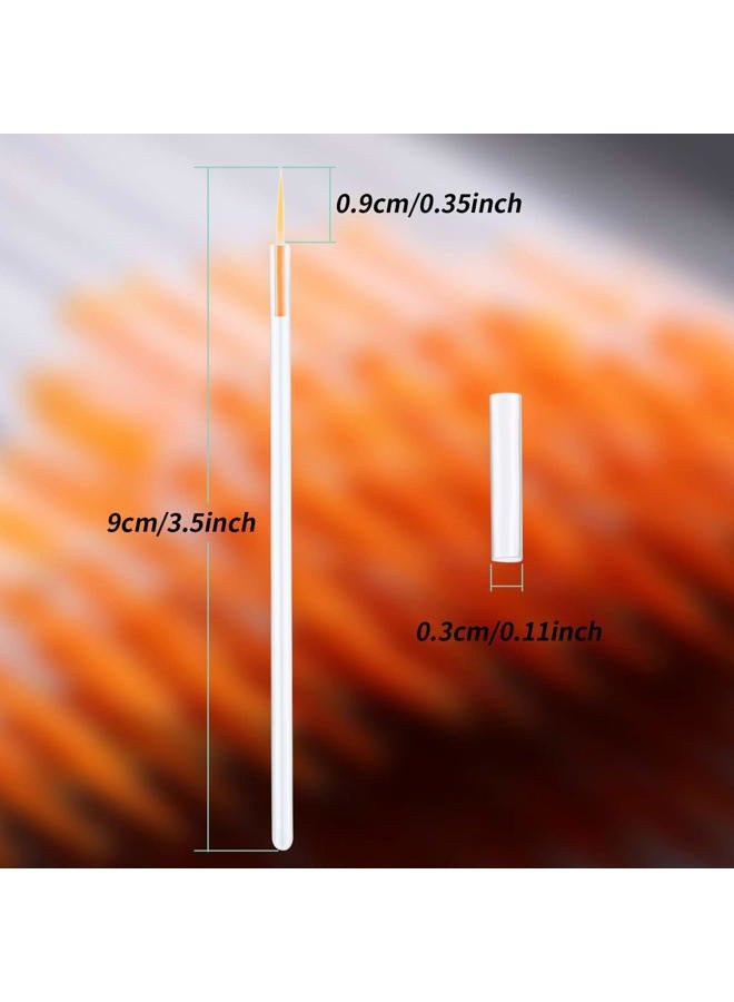eBoot 100 Pack Disposable Eyeliner Brush Applicator Cosmetic Eye Wands Makeup Tool (Clear) - Image 3