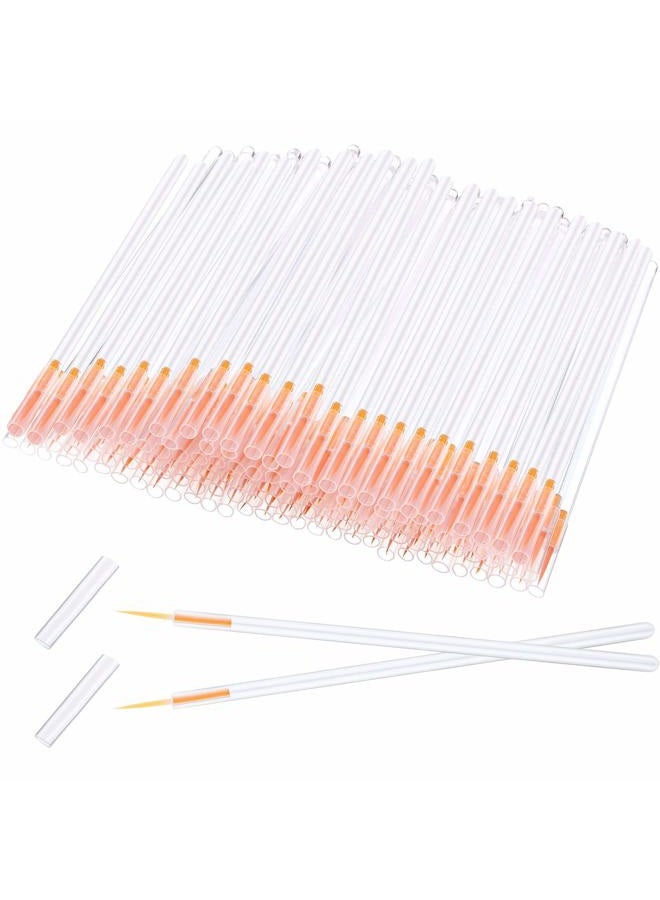 eBoot 100 Pack Disposable Eyeliner Brush Applicator Cosmetic Eye Wands Makeup Tool (Clear) - Image 1