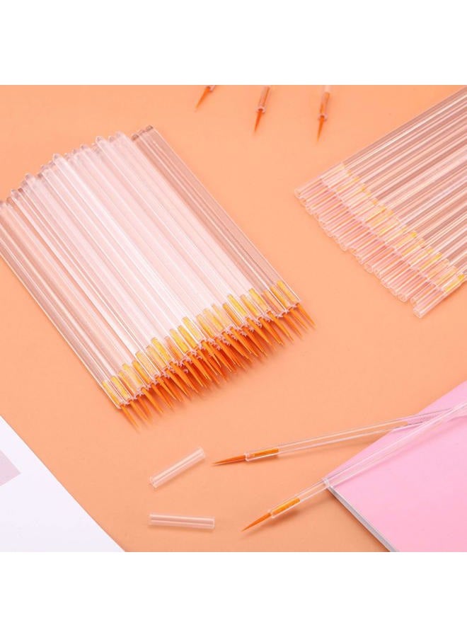 eBoot 100 Pack Disposable Eyeliner Brush Applicator Cosmetic Eye Wands Makeup Tool (Clear) - Image 5