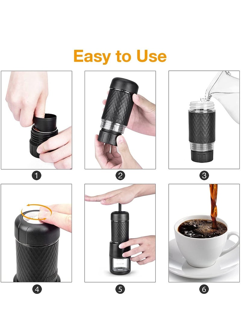 Portable Espresso Maker Small Eepresso Cappuccino Coffee Machine,Travel Coffee Maker Small Press Hand Coffee Maker Espresso Machine for Camping, Travel Office Home Sailing - pzsku/ZCFFF9675CFCAAF0EB217Z/45/_/1739748428/52af46b1-b742-45ff-92bb-f4edea4b850a