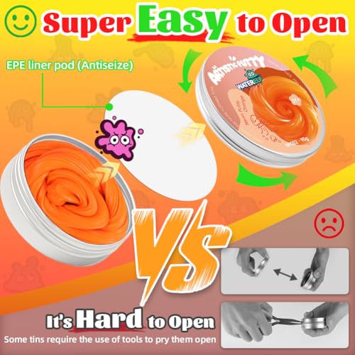 WATERELF Play Putty Slime for Kids Fidget Sensory Artistic Therapy Putty Toys for Boys Girls Adults Stress Relief NonSticky 311 Inch 32 Oz Orange - Image 5