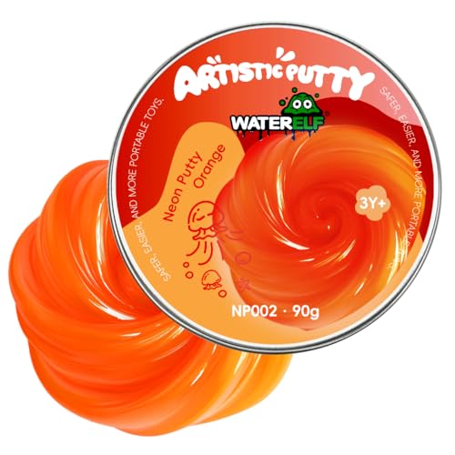 WATERELF Play Putty Slime for Kids Fidget Sensory Artistic Therapy Putty Toys for Boys Girls Adults Stress Relief NonSticky 311 Inch 32 Oz Orange - Image 1