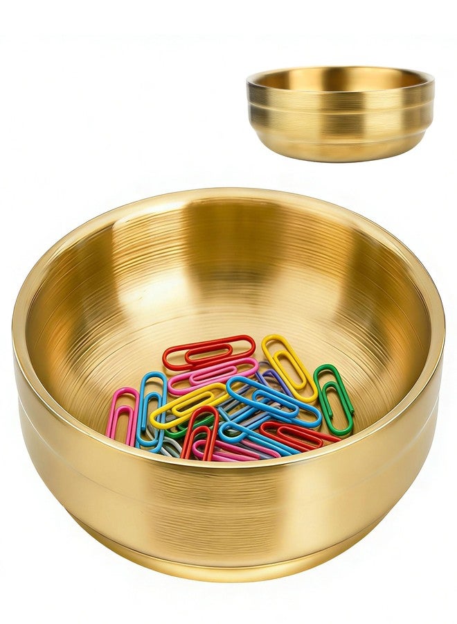 GXZNBC Paper Clip Holder, Paperclips Holders for Desk, Set of 2 Gold Bowl for Binder Bobby Pin Dispenser - Image 1