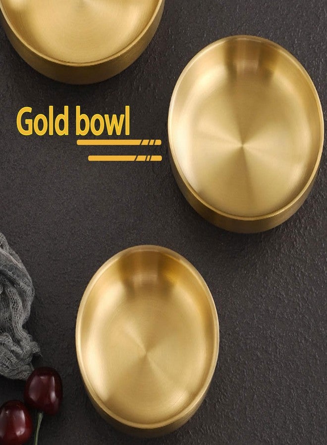 GXZNBC Paper Clip Holder, Paperclips Holders for Desk, Set of 2 Gold Bowl for Binder Bobby Pin Dispenser - Image 4