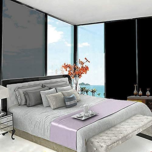 ERATO Anti UV Reflective Window Film Static Cling Window Glass Film Sun Control Film (50cm x 100inch, Light Black Window Film) - Image 2