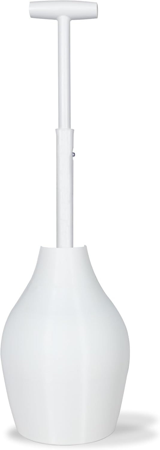 Korky Korky 975A BeehiveMAX HideawayHeavy Duty Toilet Plunger with HolderDrip Free CarrySeals All Bowl Shapes  Powerful Clog Removal Black  - Image 1
