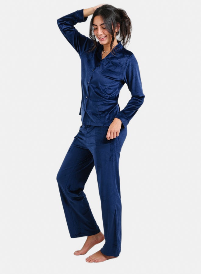 Carina Velvet Classic Pyjama Set - Image 2