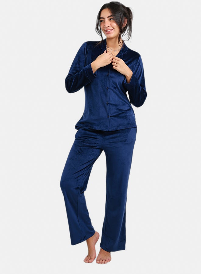 Carina Velvet Classic Pyjama Set - Image 1