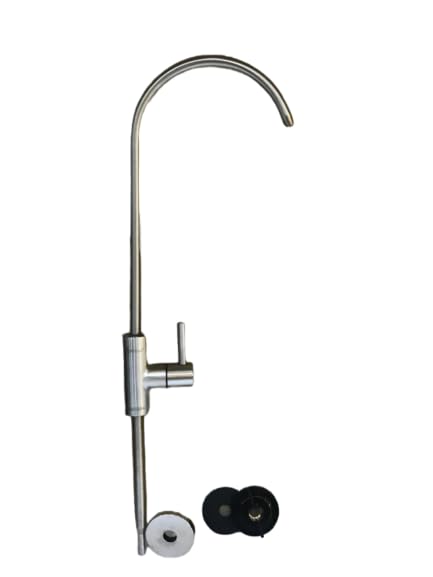 Wellon Ageless Silver Stainless Steel SUS304 Kitchen Water Filter Faucet for Most Reverse Osmosis Units Faucets Original and Best for water Purifier - Image 1