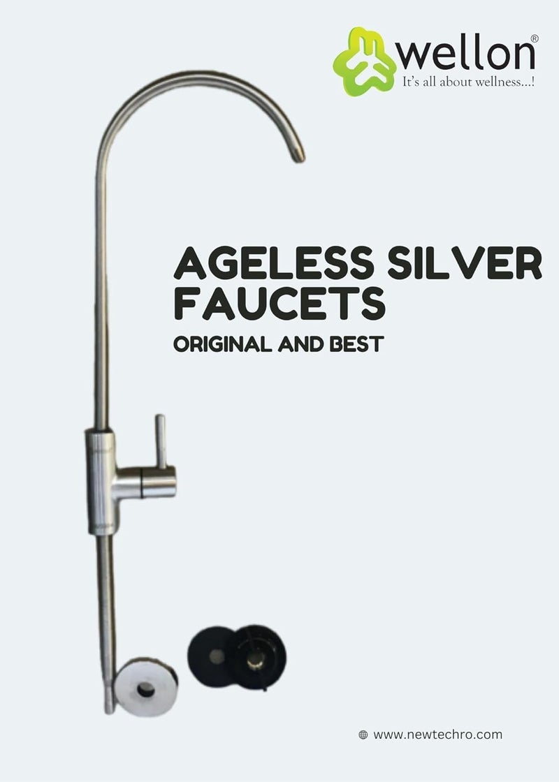 Wellon Ageless Silver Stainless Steel SUS304 Kitchen Water Filter Faucet for Most Reverse Osmosis Units Faucets Original and Best for water Purifier - Image 5
