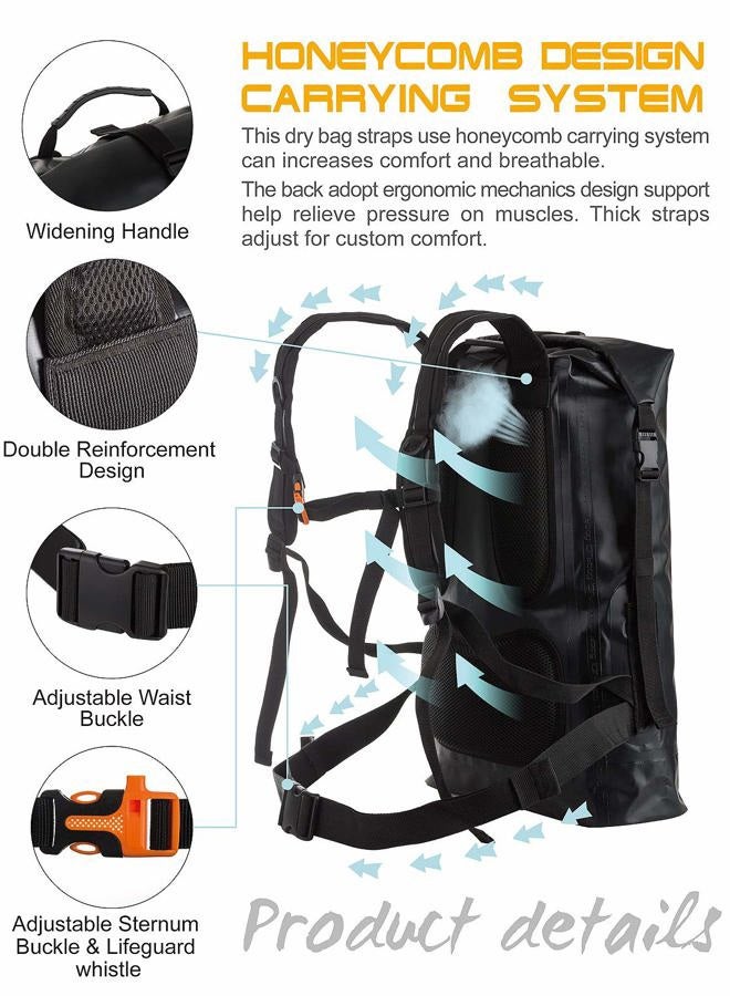 IDRYBAG Waterproof Dry Bag Dry Sack, Lightweight Dry Backpack Water Sport, Hiking Dry Backpack Shoulder Straps 20L/30L/40L - Image 2