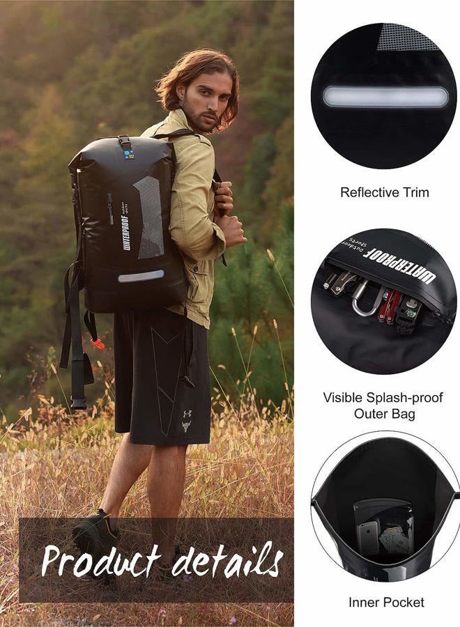 IDRYBAG Waterproof Dry Bag Dry Sack, Lightweight Dry Backpack Water Sport, Hiking Dry Backpack Shoulder Straps 20L/30L/40L - Image 3