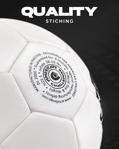 American Challenge DL2000 Soccer Ball – Sizes 5, 4 & 3 – Youth & Adult Training Soccer Ball for Practice, Games & Grass Fields - Image 4