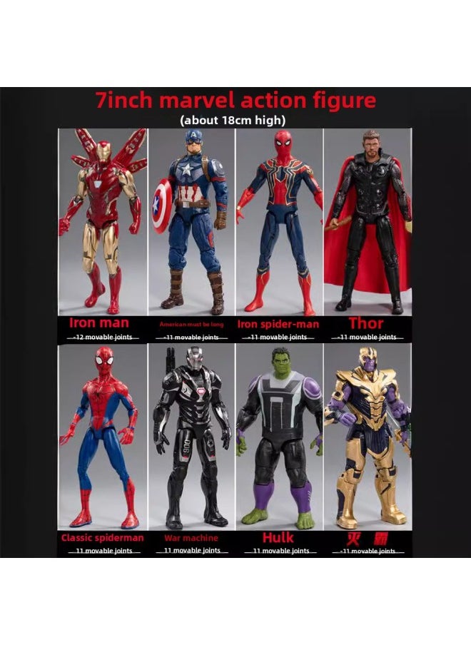 Zhongdong Iron Man Hand-made MK85 Marvel 3 Avengers 2 Mark 50 Luminous Action Figure Model Toy-Color:4inch Base Version Mk2 1921-02