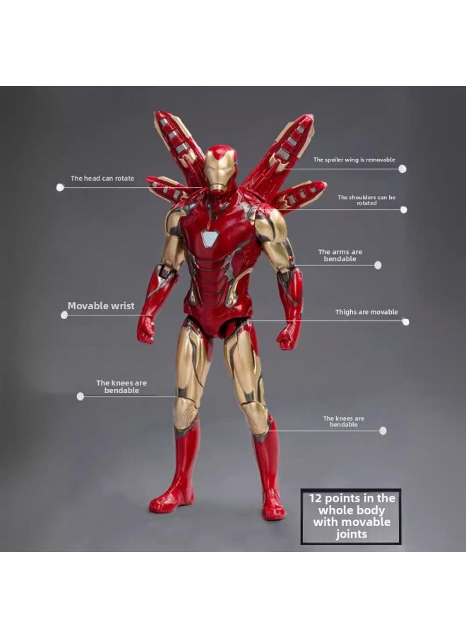 Zhongdong Iron Man Hand-made MK85 Marvel 3 Avengers 2 Mark 50 Luminous Action Figure Model Toy-Color:4inch Base Version Mk2 1921-02