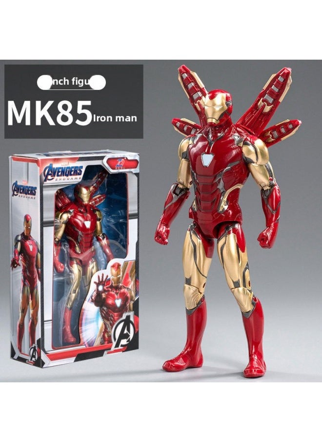 Zhongdong Iron Man Hand-made MK85 Marvel 3 Avengers 2 Mark 50 Luminous Action Figure Model Toy-Color:4inch Base Version Mk2 1921-02