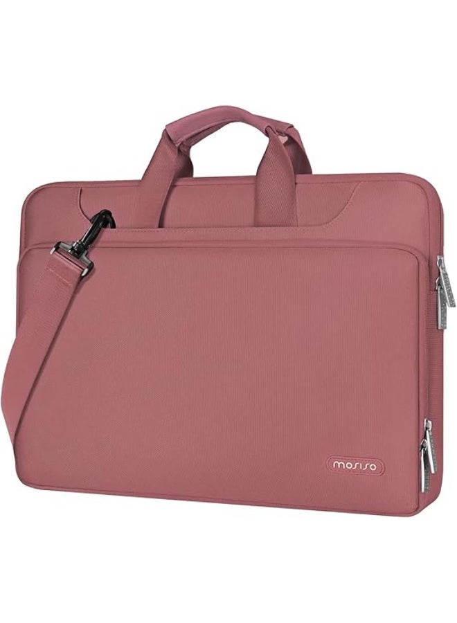 MOSISO 360° Protective Laptop Shoulder Bag, Compatible with MacBook Air 15-inch (M4 A3241 / M3 A3114 / M2 A2941) and MacBook Pro 16-inch, fits 15 to 15.6-inch notebooks, featuring a comfortable shoulder strap and matching colors, offering full protection against shocks and scratches, perfect for travel, work, and study – Laptop Bag – Shoulder Bag – Protective Sleeve – MacBook Accessories - Image 1