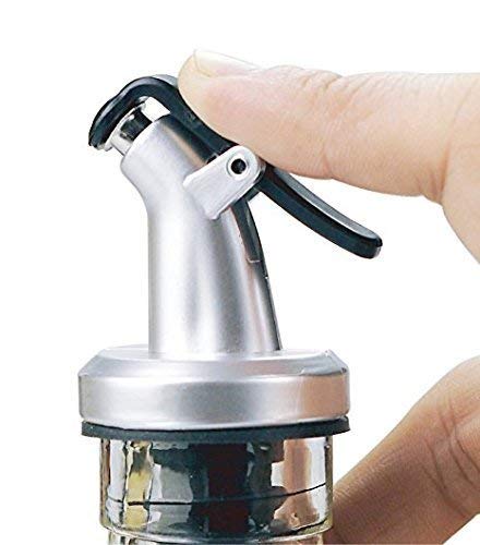 Baskety Glass Oil and Vinegar Cruet 500ML Seasoning Bottle Set with Stainless Steel Lid, Transparent Dispenser for Kitchen & Dining Table (1 Pack) - Image 5
