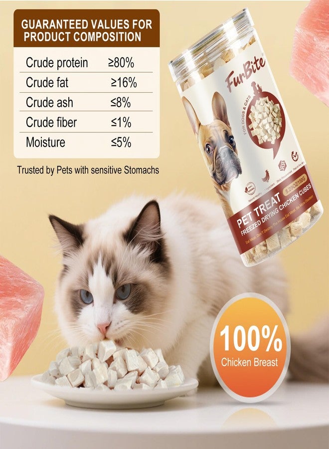 FurBite Freeze Dried Chicken Breast Treats for Dogs and Cats, Pet Training Dehydrated Snack for Dogs,Natural Single Ingredient High Protein Chickens Breast Snacks,Jerky Chews for Dog - Image 5