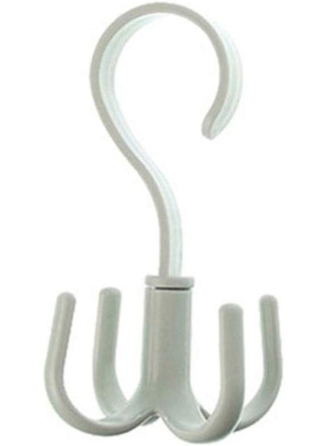 SBSNH. Creative Rotating Four-claw Hook Multifunctional Wardrobe Bag Storage Hook Nail-free Plastic Tie Hanger - Image 1